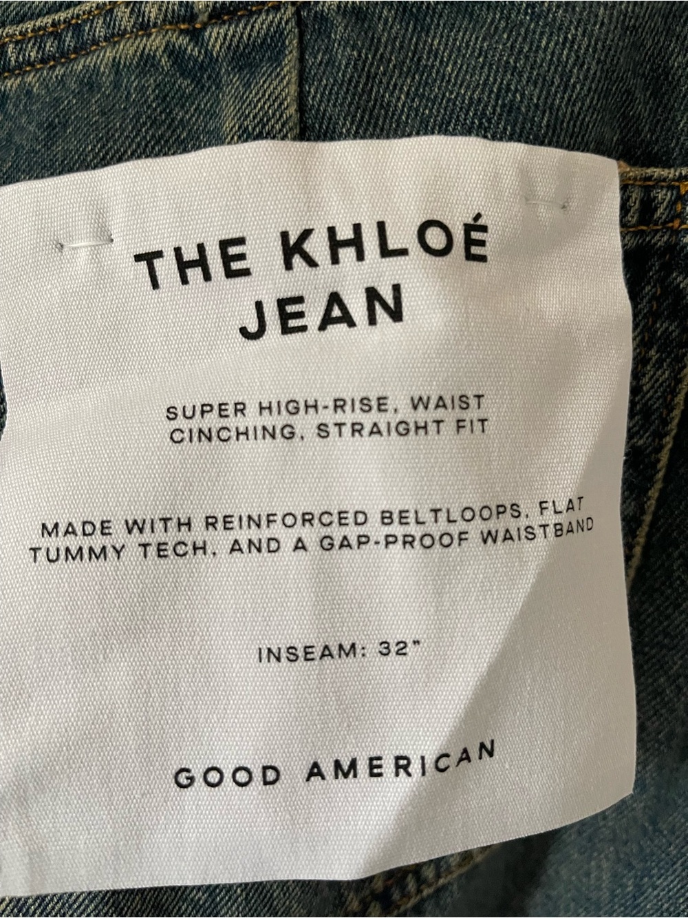 Good American “The Khloé Jean” Patchwork Straight Jeans – NWT - Picture 10 of 11